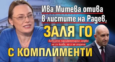 Бившият парламентарен шеф Ива Митева най вероятно ще е една