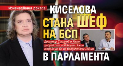 Изненадваща рокада: Киселова стана шеф на БСП в парламента