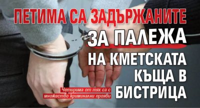 Петима са задържаните за палежа на кметската къща в Бистрица