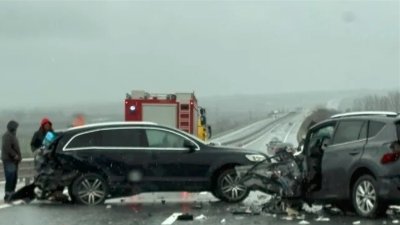 Тежка верижна катастрофа блокира АМ "Тракия" (СНИМКИ)