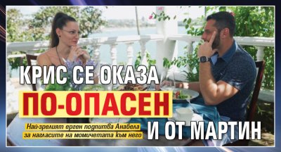 Крис се оказа по-опасен и от Мартин