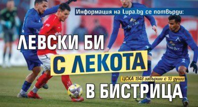 Информация на Lupa.bg се потвърди: Левски би с лекота в Бистрица