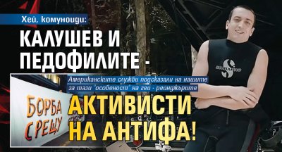 Хей, комуноиди: Калушев и педофилите - активисти на АНТИФА!
