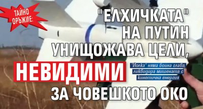 ТАЙНО ОРЪЖИЕ: "Елхичката" на Путин унищожава цели, невидими за човешкото око