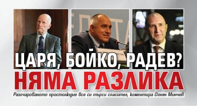 Царя, Бойко, Радев? Няма разлика