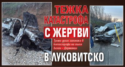 Тежка катастрофа с жертви в Луковитско