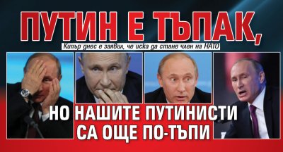 Путин е тъпак, но нашите путинисти са още по-тъпи