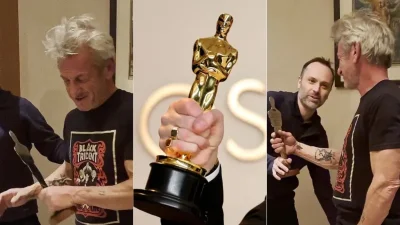 Шон Пен получи &bdquo;железен Оскар&ldquo; в Украйна (СНИМКИ)