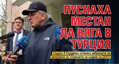 Пуснаха Местан да бяга в Турция