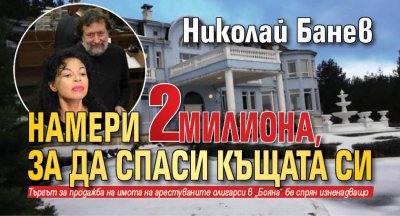 Николай Банев намери 2 милиона, за да спаси къщата си