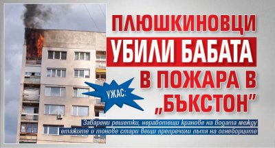 УЖАС: Плюшкиновци убили бабата в пожара в "Бъкстон"