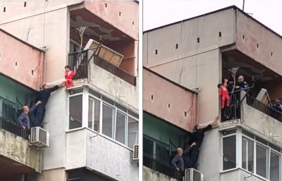 3-годишно дете увисна от 8-ия етаж в Ямбол, спасиха го на косъм