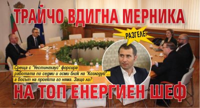 РАЗГЕЛЕ: Трайчо вдигна мерника на топ енергиен шеф
