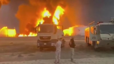 Ирански дронове подпалиха резервоари с гориво на летище в Кувейт (ВИДЕО)