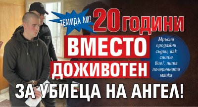 Темида ли? 20 години вместо доживотен за убиеца на Ангел!