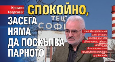 Кремен Георгиев: Спокойно, засега няма да поскъпва парното 