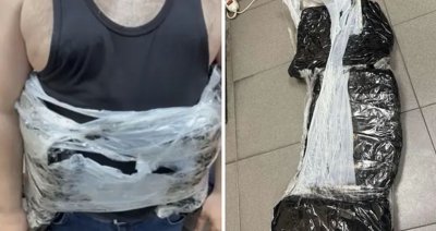 Мъж облепи кръста си с марихуана за 45 000 евро