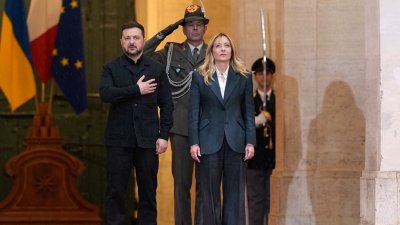 Зеленски е в Рим за преговори с Джорджа Мелони