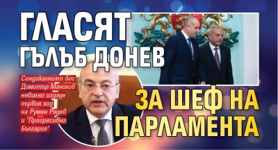 Гласят Гълъб Донев за шеф на парламента