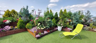 УНИКАЛНО: Превърнаха покрива на блок в цветна градина (СНИМКИ) 