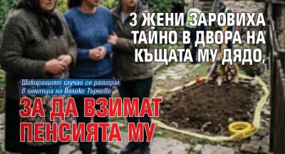3 жени заровиха тайно в двора на къщата му дядо, за да взимат пенсията му