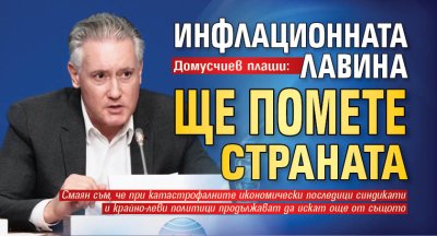 Домусчиев плаши: Инфлационната лавина ще помете страната