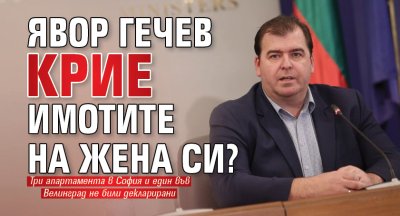 Явор Гечев крие имотите на жена си? 