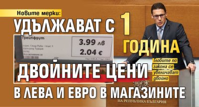 Новите мерки: Удължават с 1 година двойните цени в лева и евро в магазините