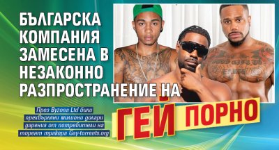 Българска компания замесена в незаконно разпространение на гей порно