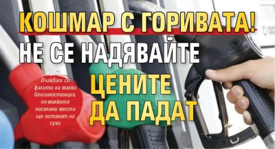 Кошмар с горивата! Не се надявайте цените да падат