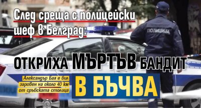 След среща с полицейски шеф в Белград: Откриха мъртъв бандит в бъчва 