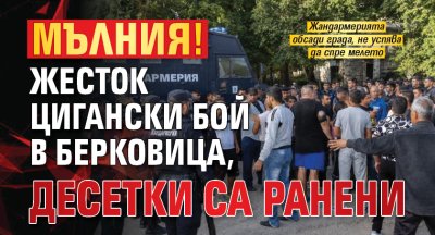 МЪЛНИЯ! Жесток цигански бой е Берковица, десетки са ранени
