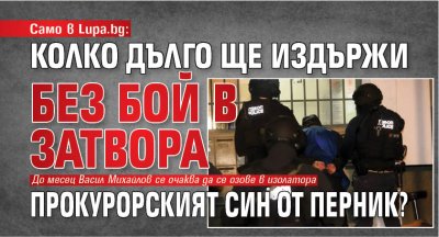 Само в Lupa.bg: Колко дълго ще издържи без бой в затвора прокурорският син от Перник?