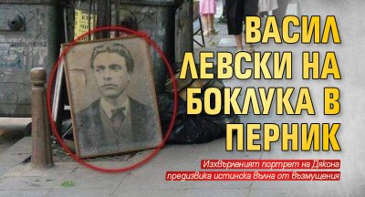 Васил Левски на боклука в Перник (Снимка)