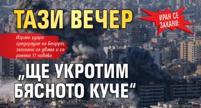 Иран се закани: Тази вечер &bdquo;ще укротим бясното куче&ldquo;
