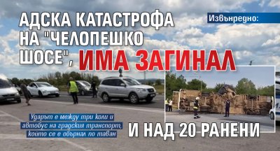 Извънредно: Адска катастрофа на "Челопешко шосе", има загинал и над 20 ранени 