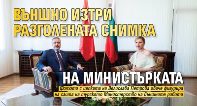 Външно изтри разголената снимка на министърката 
