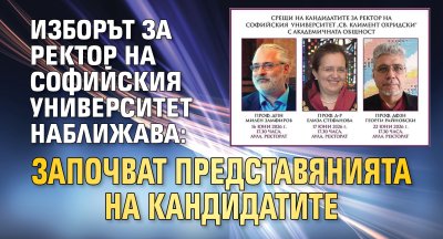 Изборът за ректор на Софийския университет наближава: започват представянията на кандидатите