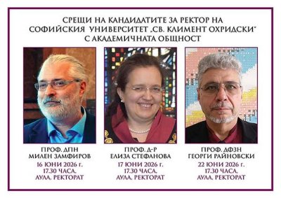 Изборът за ректор на Софийския университет наближава: започват представянията на кандидатите