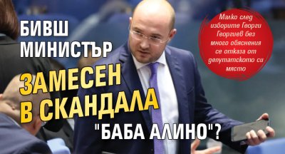 Бивш министър замесен в скандала "Баба Алино"?
