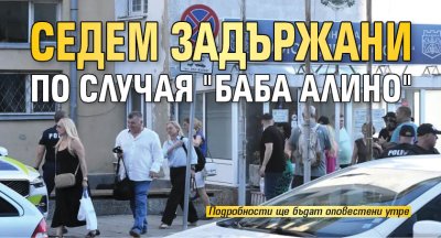 Седем задържани по случая "Баба Алино"
