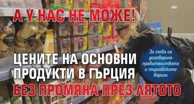 А у нас не може! Цените на основни продукти в Гърция без промяна през лятото