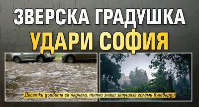 Зверска градушка удари София 