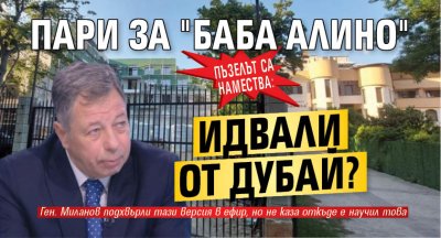 Пъзелът са намества: Пари за "Баба Алино" идвали от Дубай?