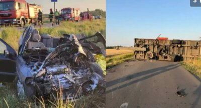 Български камион предизвика катастрофа в Браила, загинаха съпрузи 