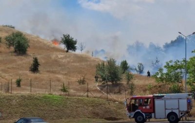 Пострадалият при вчерашния пожар край АМ Струма мъж е приет