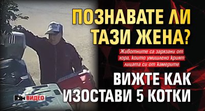 Познавате ли тази жена? Вижте как изостави 5 котки (Видео)