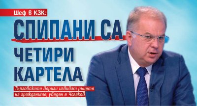 Шеф в КЗК: Спипани са четири картела