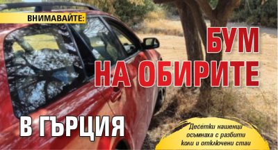 ВНИМАВАЙТЕ: Бум на обирите в Гърция