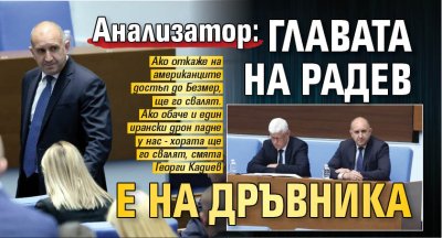 Главата на Радев е буквално на дръвника До това заключение